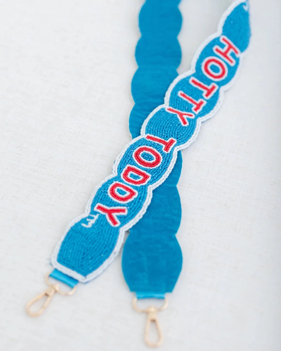 Ole Miss Fully Beaded Scalloped Purse Strap - Game Day Apparel - Purse Straps