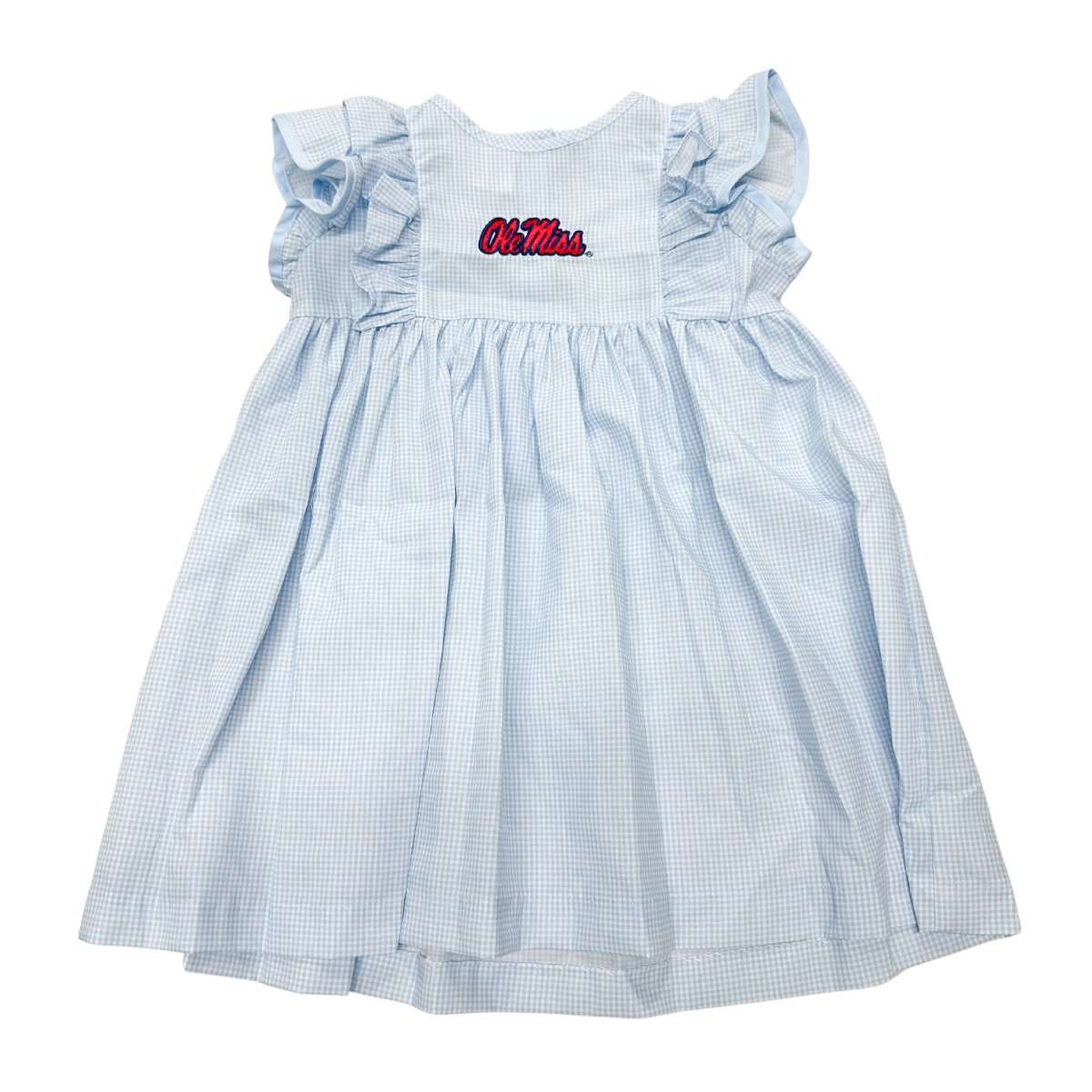 Ole Miss Gingham Girls Ruffle Dress - Shop B - Unlimited - youth infant