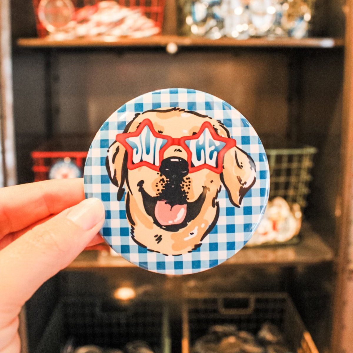 Ole Miss Happy Mascot Button - Shop B - Unlimited - novelty pin
