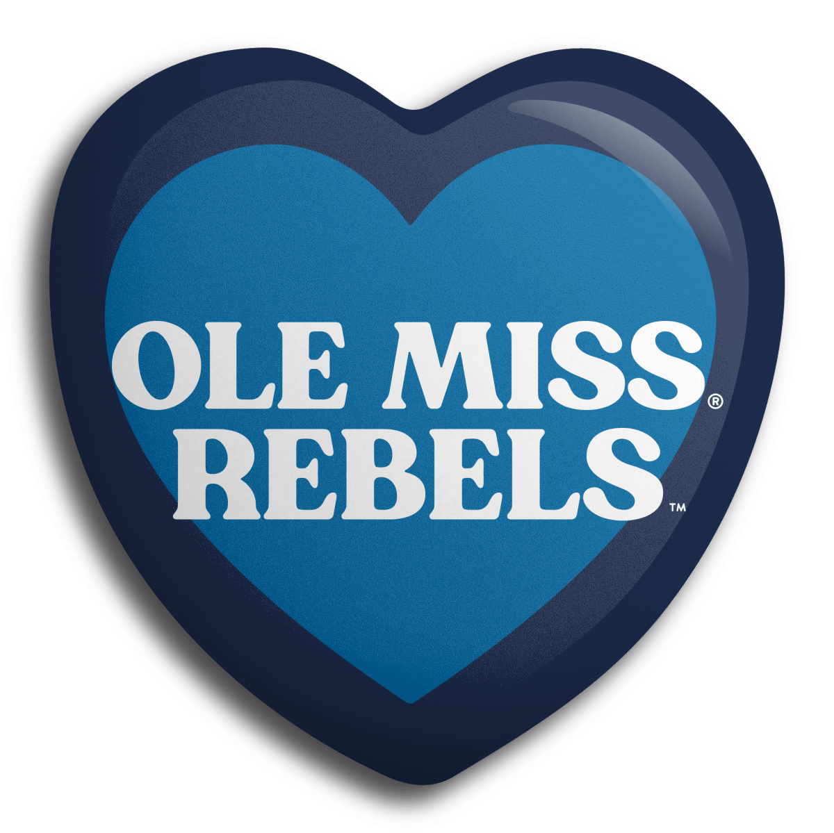 Ole Miss Heart The Rebels Button - Shop B - Unlimited - novelty pin