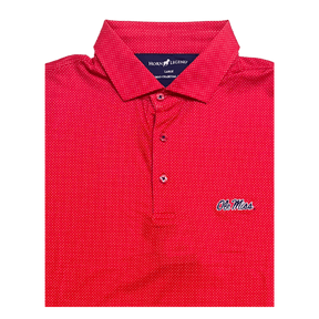 Ole Miss Horn Legend Dot Pattern Polo - Shop B - Unlimited - men resort