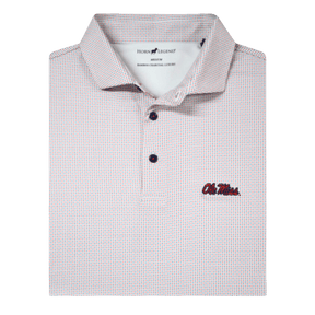 Ole Miss Horn Legend Dot Pattern Polo - Shop B - Unlimited - men resort