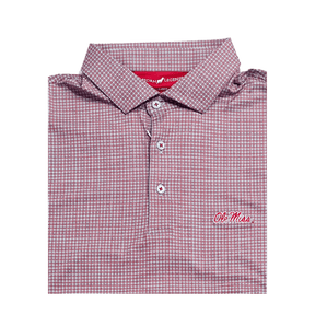 Ole Miss Horn Legend Shape Pattern Polo - Shop B - Unlimited - men resort