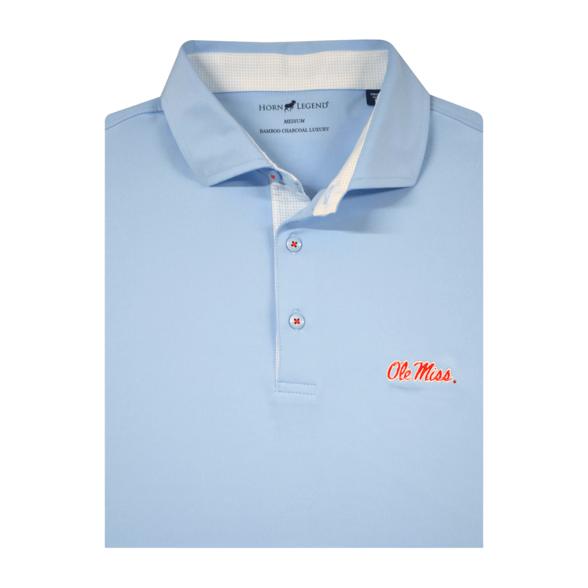 Ole Miss Horn Legend Solid Polo - Shop B-Unlimited