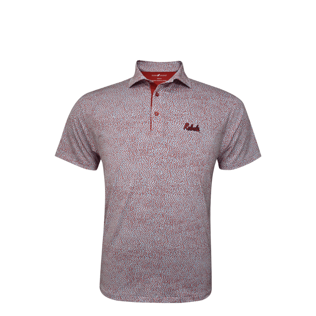 Ole Miss Horn Legend Speckled Pattern Polo - Shop B - Unlimited - men resort