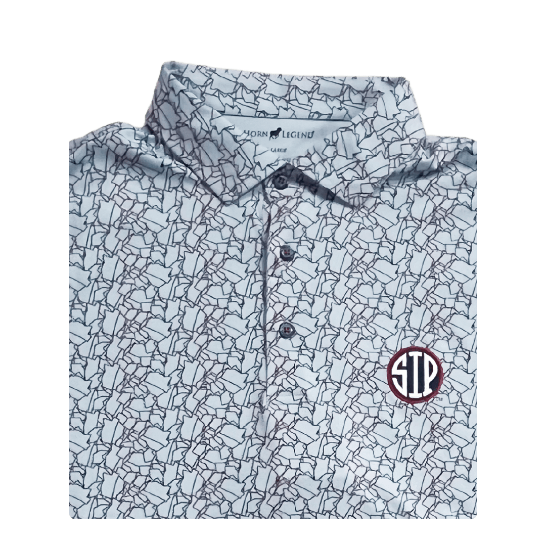 Ole Miss Horn Legend State Pattern Polo - Shop B - Unlimited - men resort
