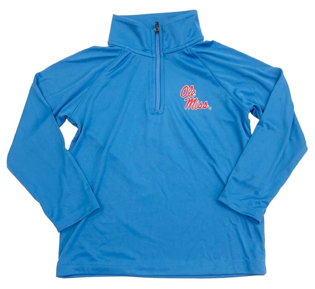 Ole Miss Kids Performance Long Sleeve 1/4 Zip - Shop B - Unlimited - youth fleece