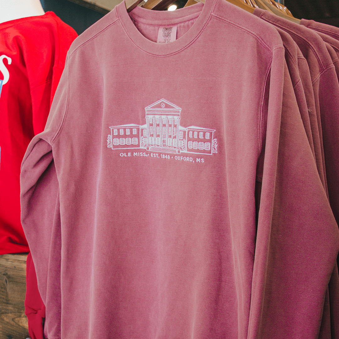 Ole Miss Lyceum Embroidered Sweatshirt - Game Day Apparel - 