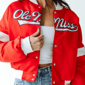 Ole Miss Miles Button Down Varsity Jacket - Shop B - Unlimited - men outerwear