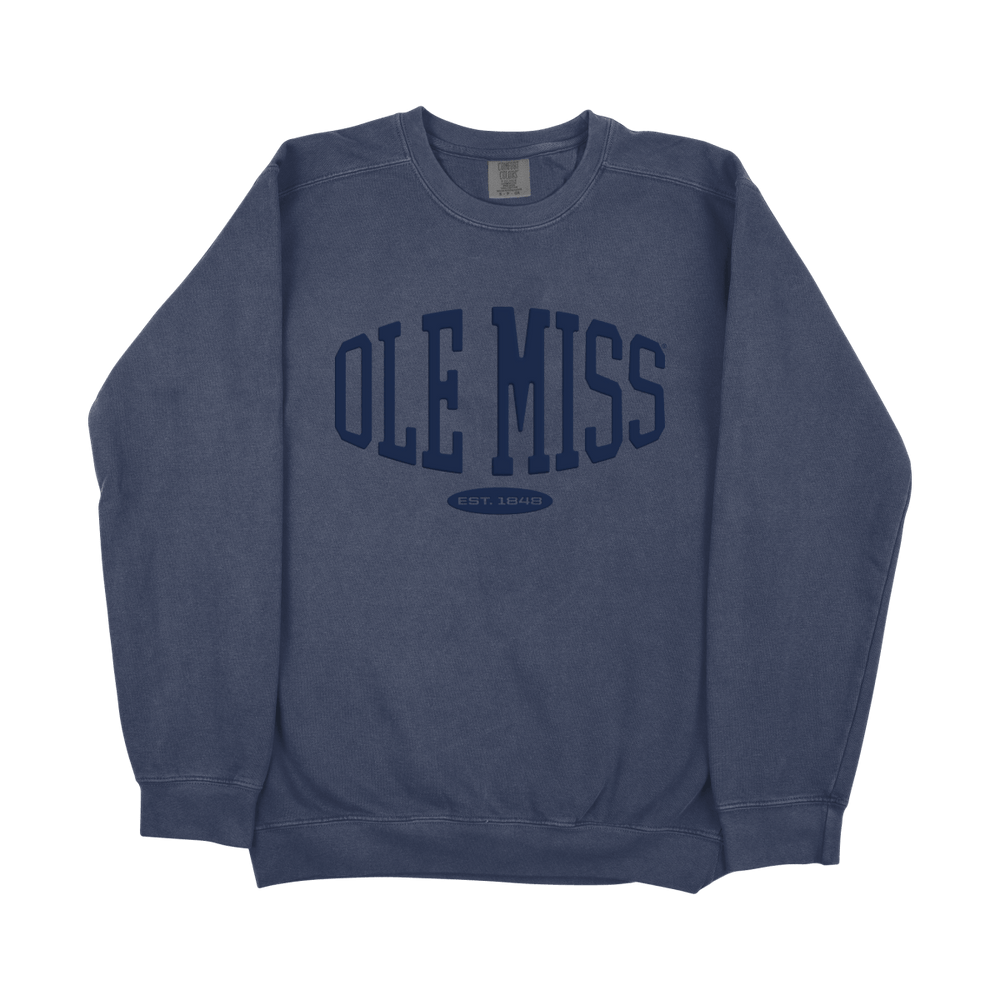 Ole Miss Monochrome Collegiate Crewneck Sweatshirt - Shop B - Unlimited - 
