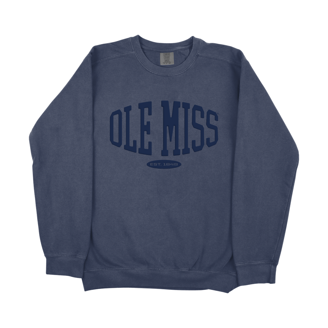Ole Miss Monochrome Collegiate Crewneck Sweatshirt - Shop B - Unlimited - 
