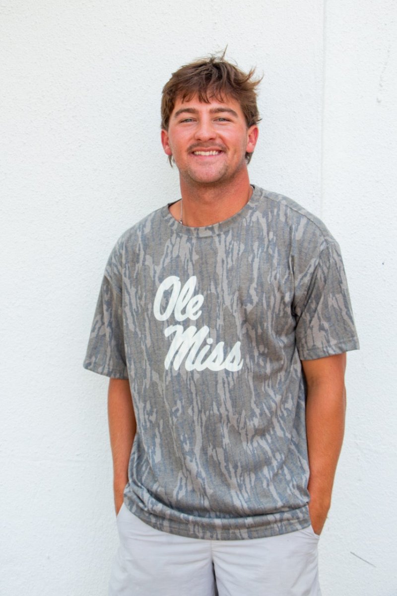 Ole Miss Mossy Oak Logo Adult T-Shirt - Game Day Apparel - T-Shirts