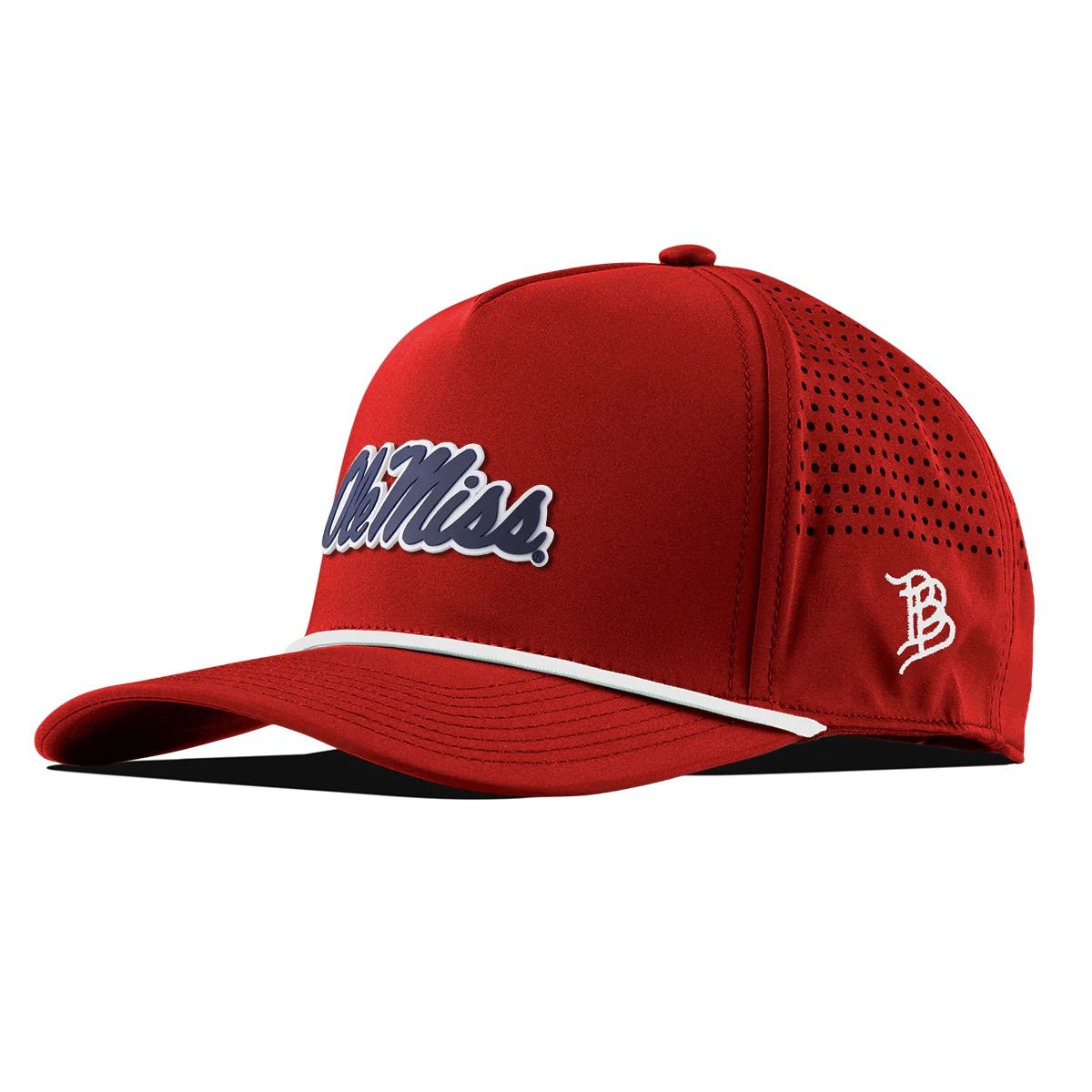 Ole Miss Navy Blue Script Branded Bills Curved 5 Panel Rope Hat - Shop B - Unlimited - 