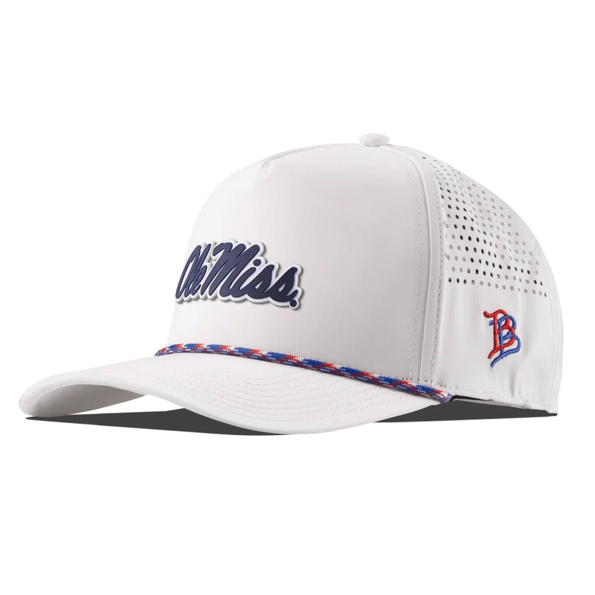 Ole Miss Navy Blue Script Branded Bills Curved 5 Panel Rope Hat - Shop B - Unlimited - 