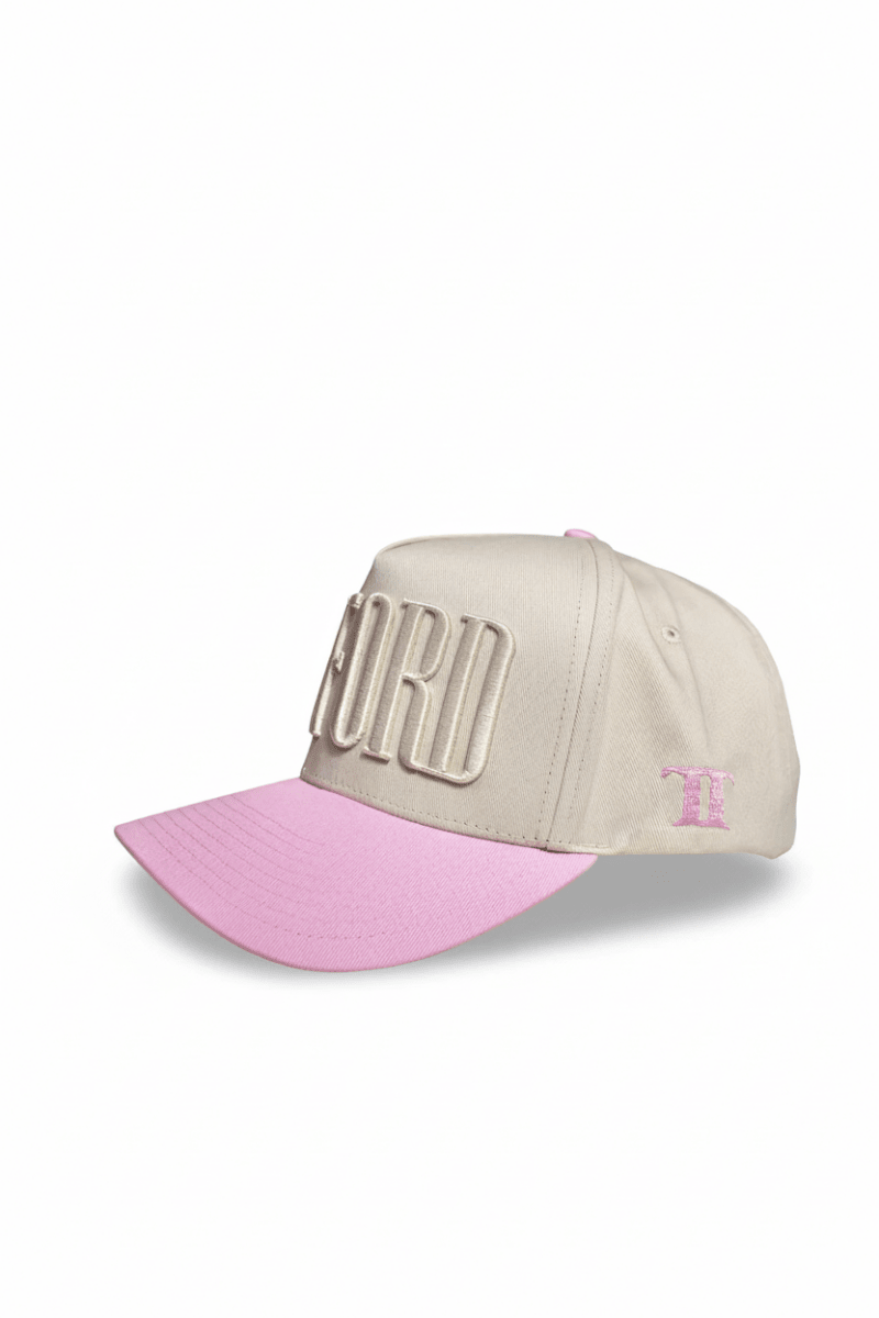 Ole Miss Oxford Cream & Pink Hat - Game Day Apparel - Caps Adjustable