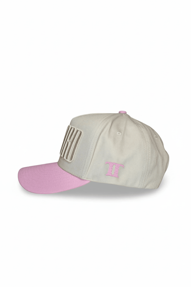 Ole Miss Oxford Cream & Pink Hat - Game Day Apparel - Caps Adjustable