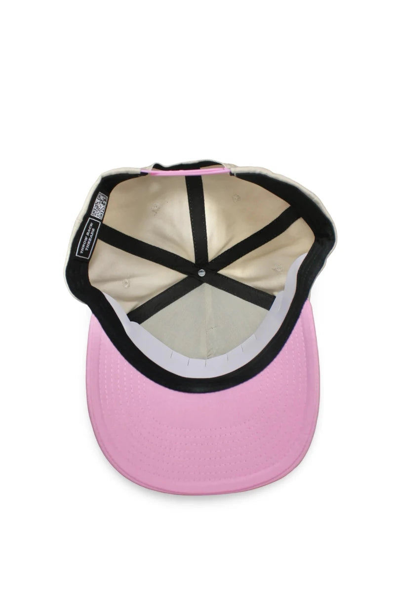 Ole Miss Oxford Cream & Pink Hat - Game Day Apparel - Caps Adjustable