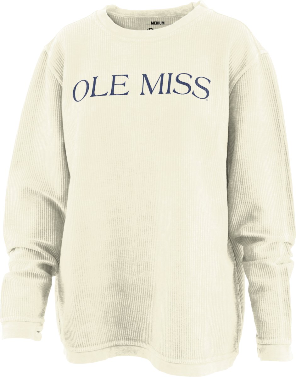 Ole Miss Pressbox Bar Print Comfy Corded Sweatshirt - Shop B - Unlimited - men fleece