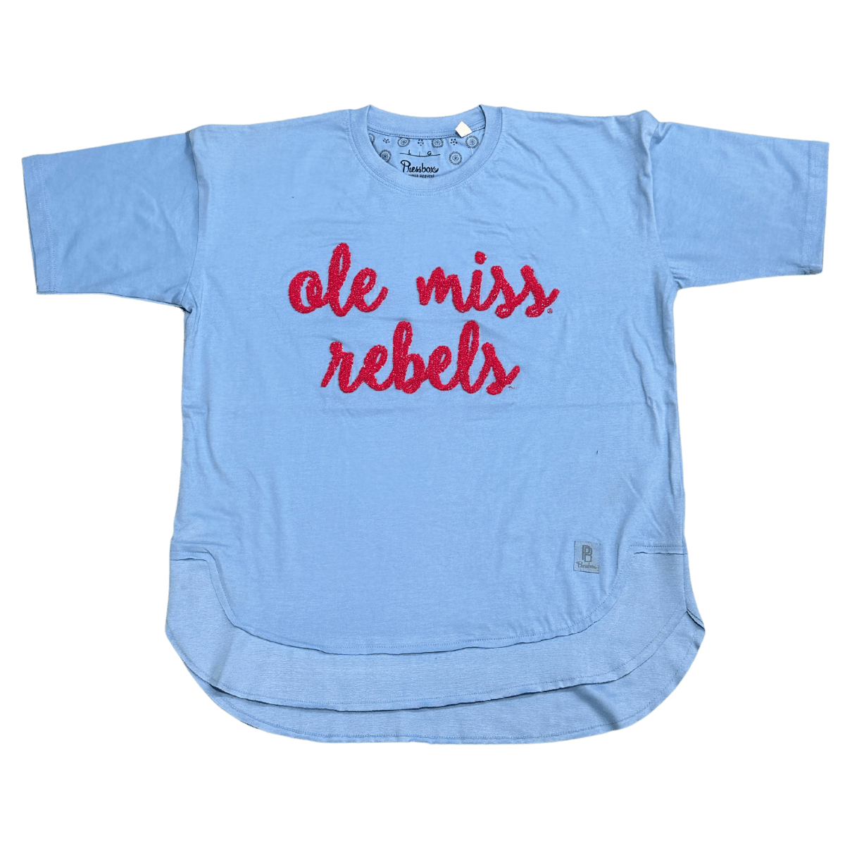 Ole Miss Pressbox Chenille Chelsea Short Sleeve - Shop B - Unlimited - women tee