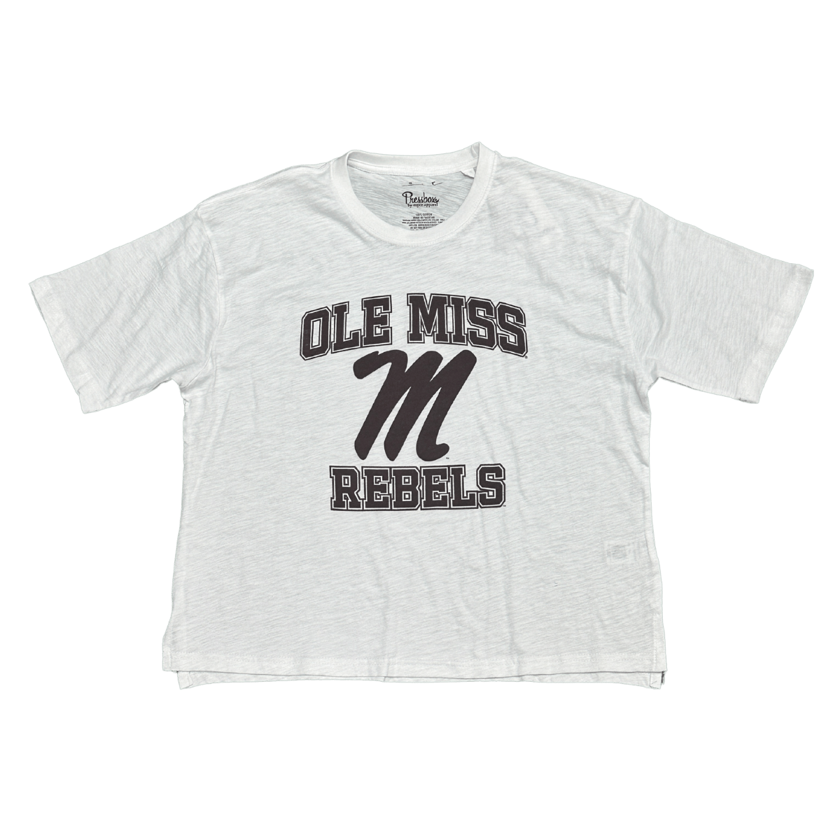 Ole Miss Pressbox Waist Length Boxy Tee - Shop B - Unlimited - women crop