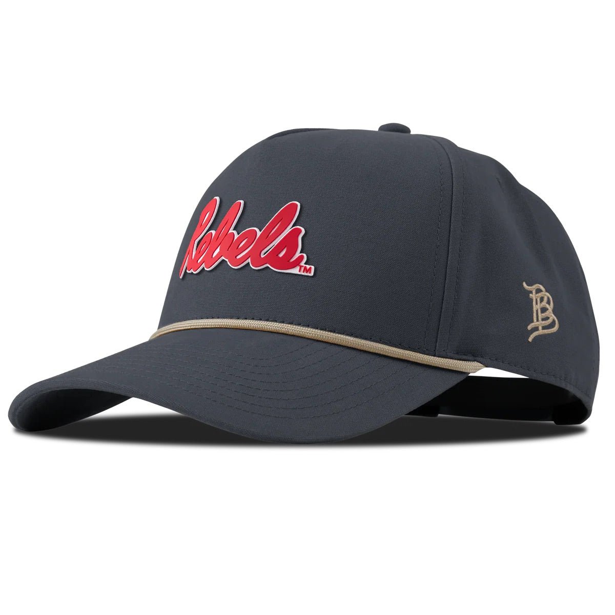 Ole Miss Rebels Branded Bills Curved Canvas 5 Panel Rope Hat - Shop B - Unlimited - 