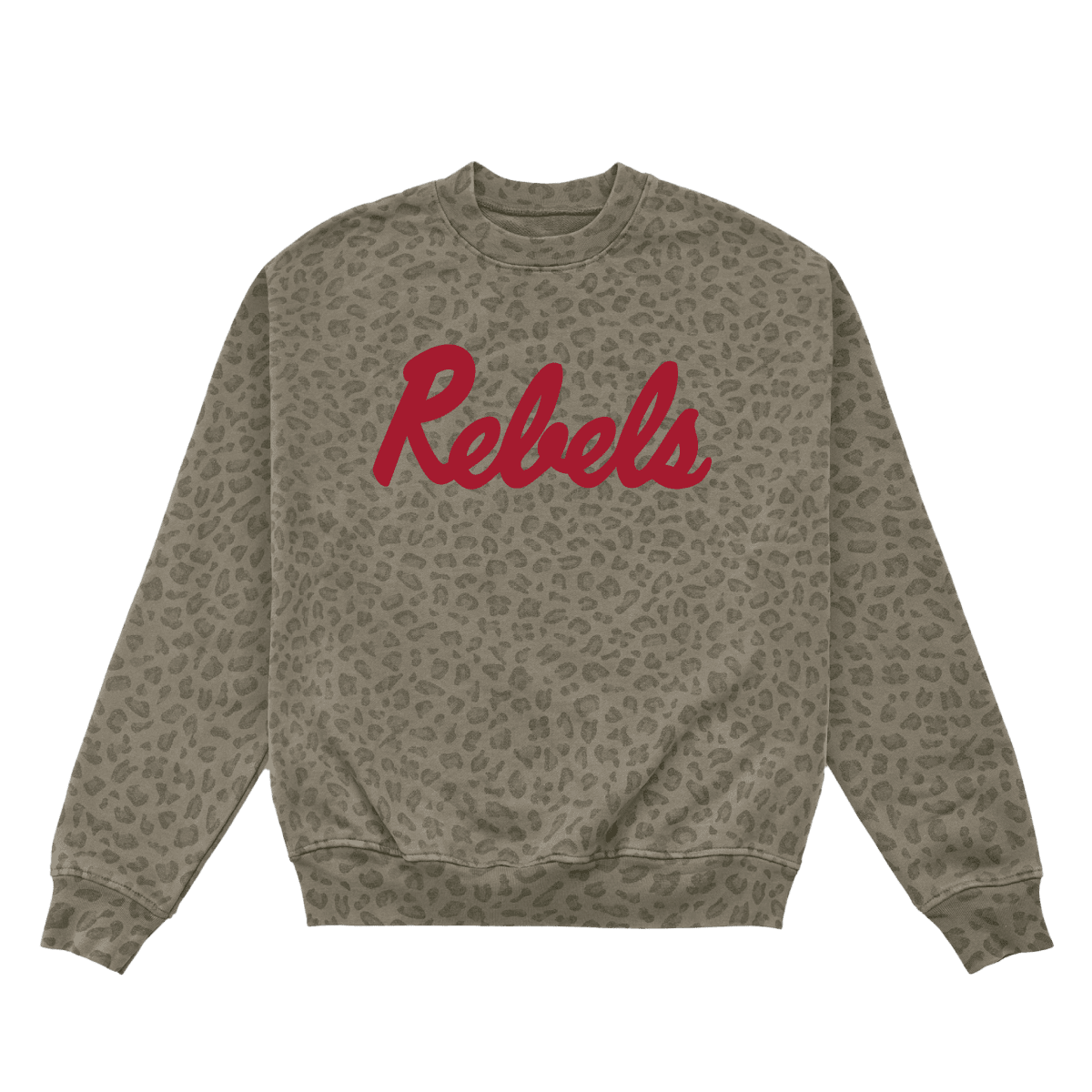 Ole Miss Rebels Cotton Collective Vintage Leopard Sweatshirt - Shop B - Unlimited - 