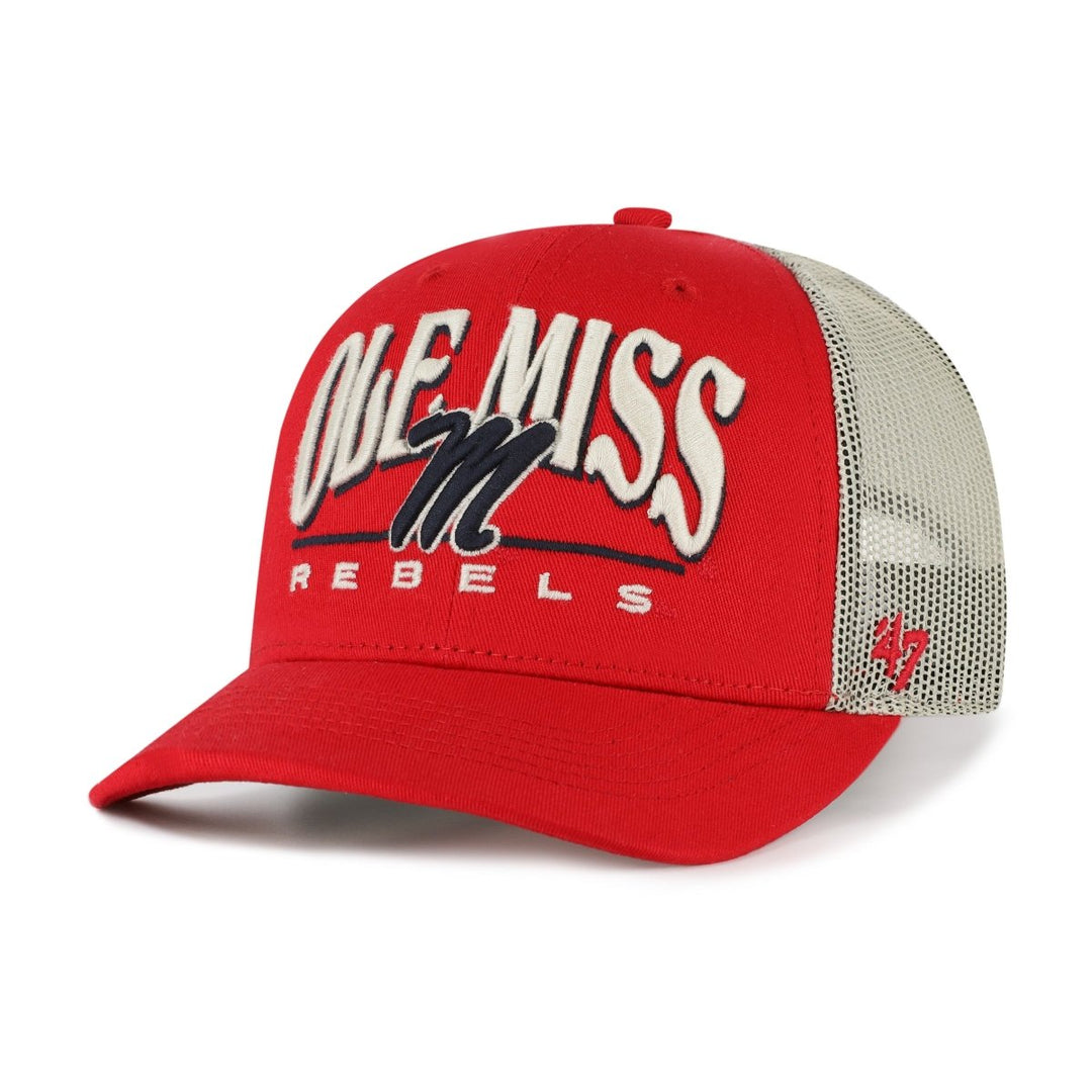 Ole Miss Rebels Red Arid 47 Brand Trucker Hat - Shop B - Unlimited - 