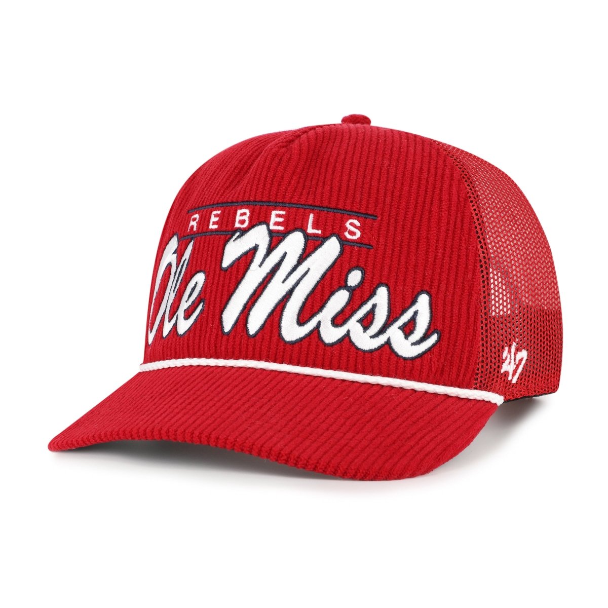 Ole Miss Rebels Red Double Header Mesh 47 Brand Hitch RF Hat - Shop B - Unlimited - 
