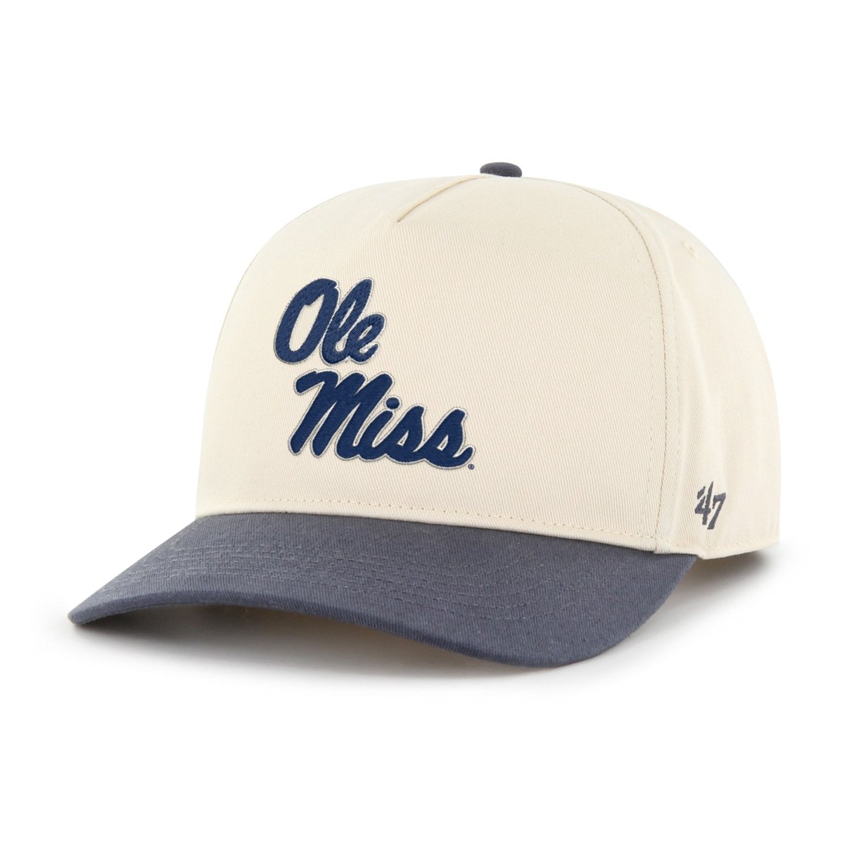 Ole Miss Rebels Script Natural Two Tone 47 Brand Hitch Hat - Game Day Apparel - caps adjustable
