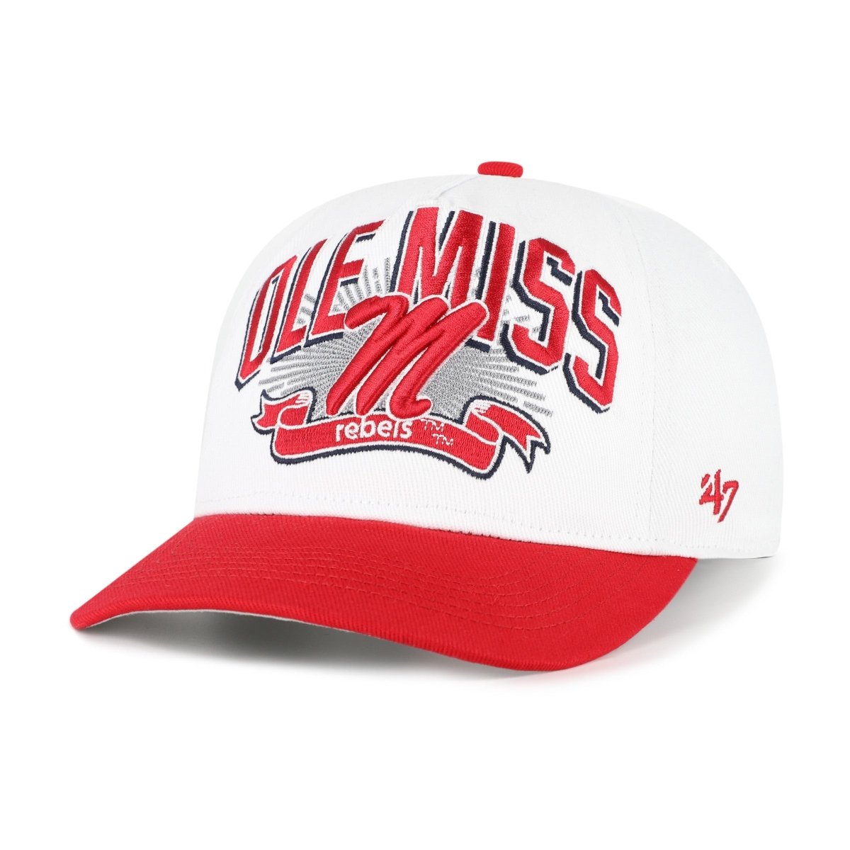 Ole Miss Rebels White Prime Play 47 Brand Hitch Hat - Shop B - Unlimited - 