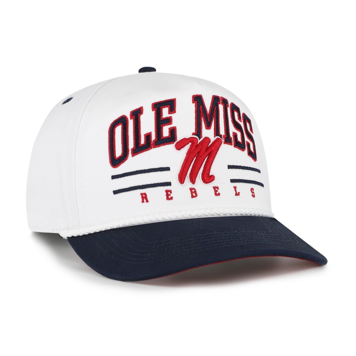 Ole Miss Rebels White Roscoe Rope TT 47 Brand Hitch Hat - Shop B - Unlimited - 