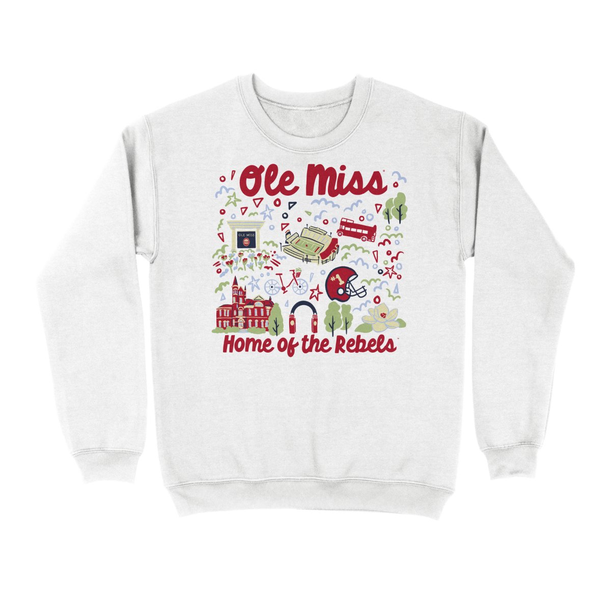 Ole Miss School Icons Sweatshirt - Shop B - Unlimited - men fleece