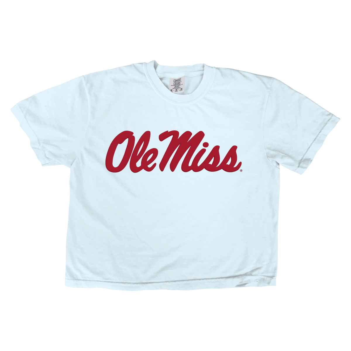 Ole Miss Script Boxy Crop T-Shirt - Game Day Apparel - 