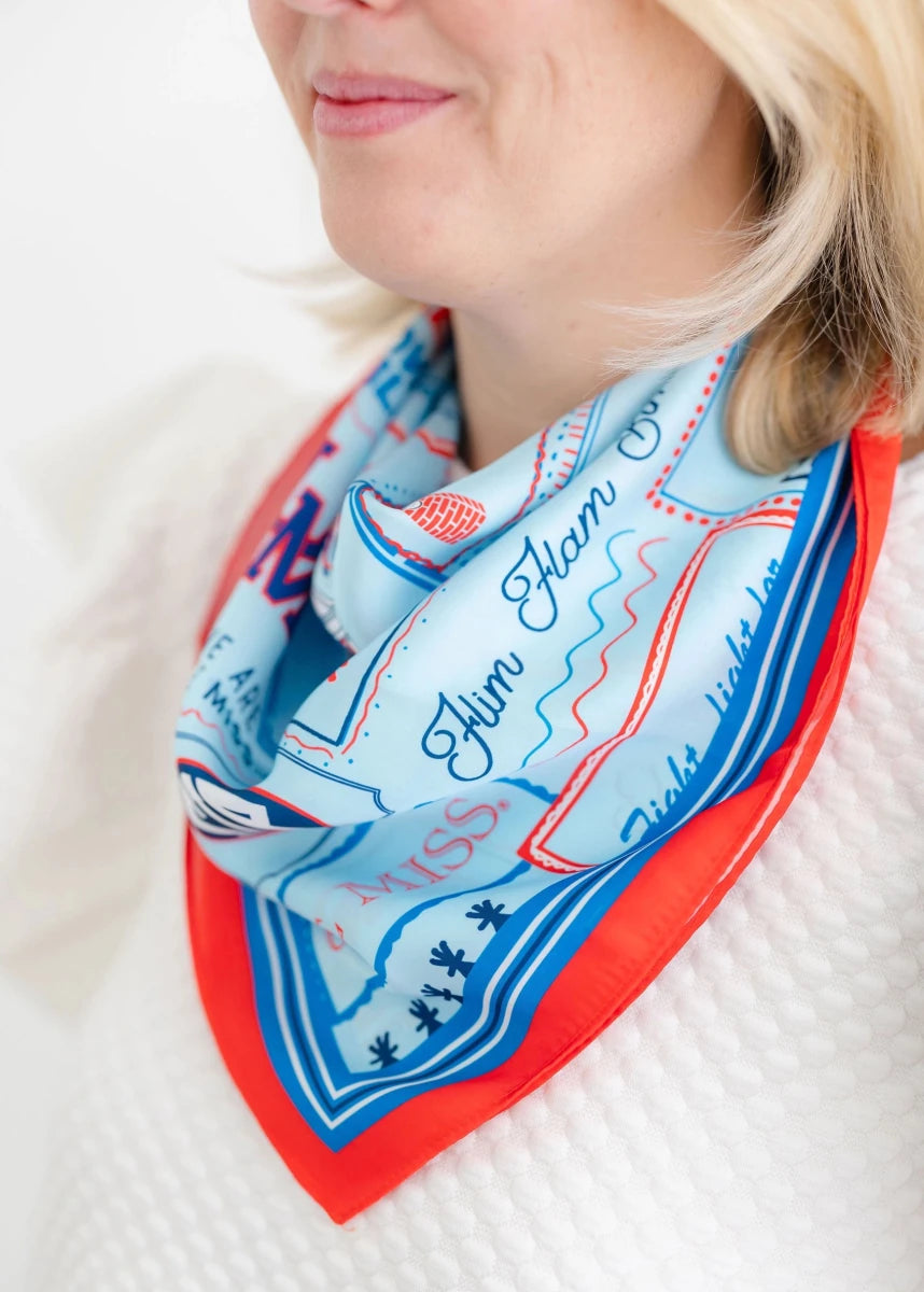 Ole Miss Silk Scarf - Game Day Apparel - Scarves