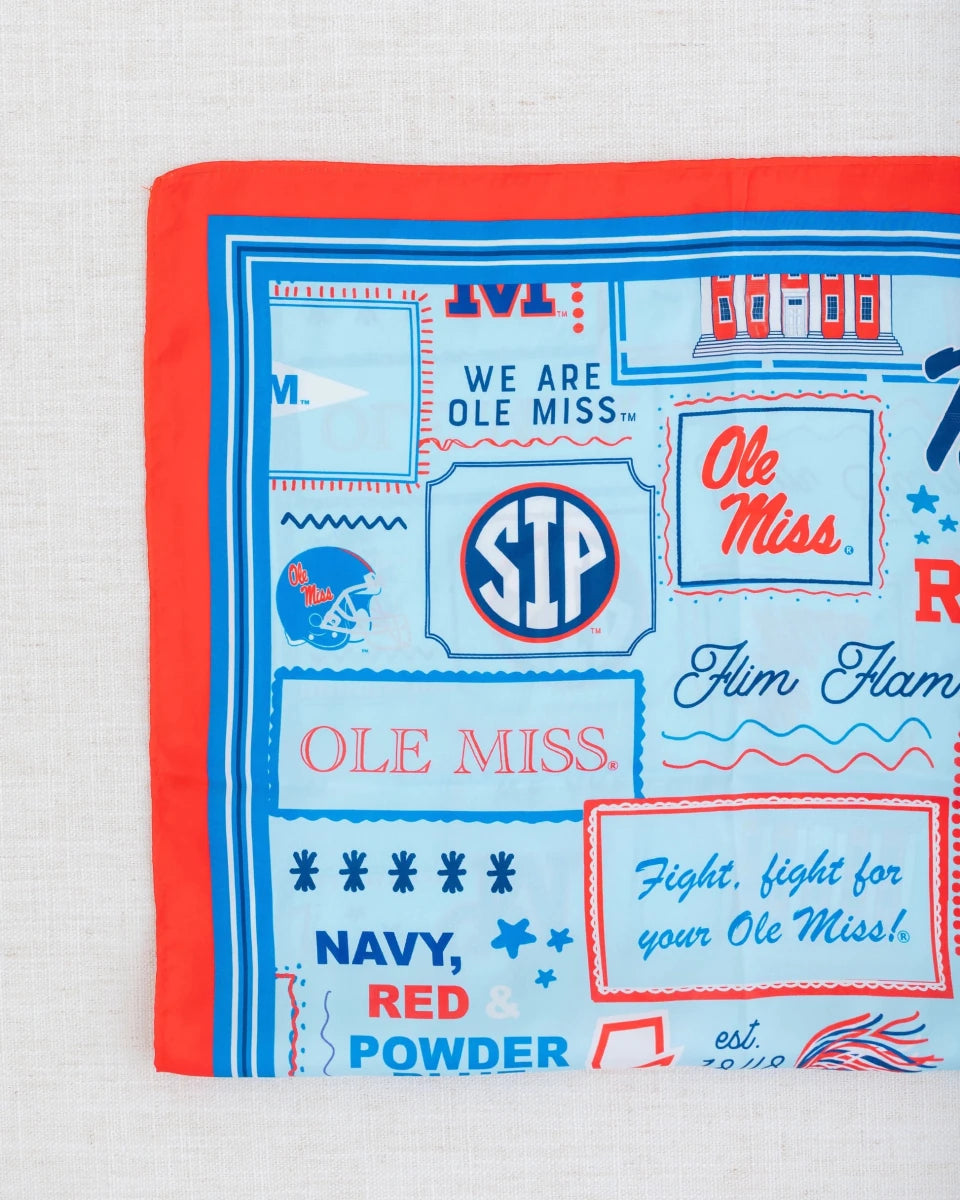 Ole Miss Silk Scarf - Game Day Apparel - Scarves
