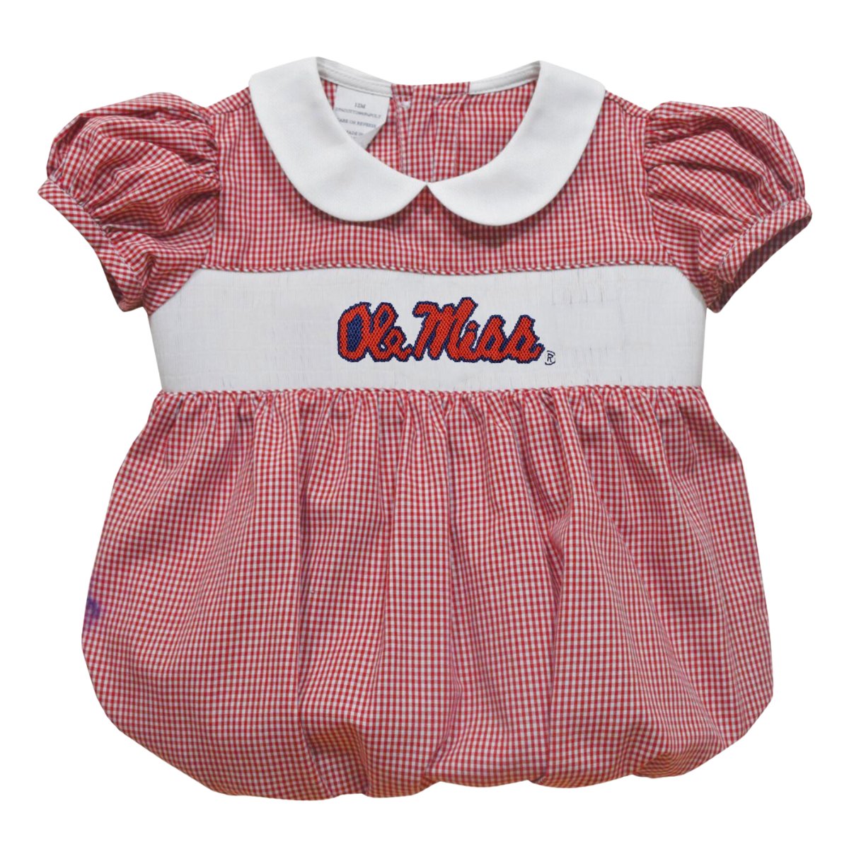 Ole Miss Smocked Gingham Girls Bubble Dress - Shop B - Unlimited - youth infant