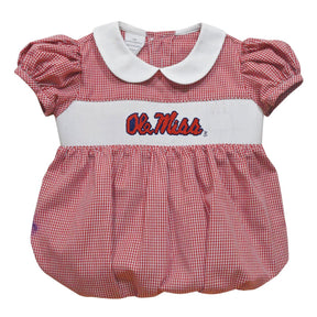 Ole Miss Smocked Gingham Girls Bubble Dress - Shop B - Unlimited - youth infant