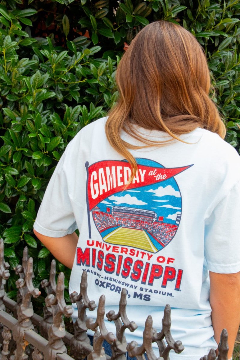 Ole Miss Stadium Banner T-Shirt - Game Day Apparel - T-Shirts