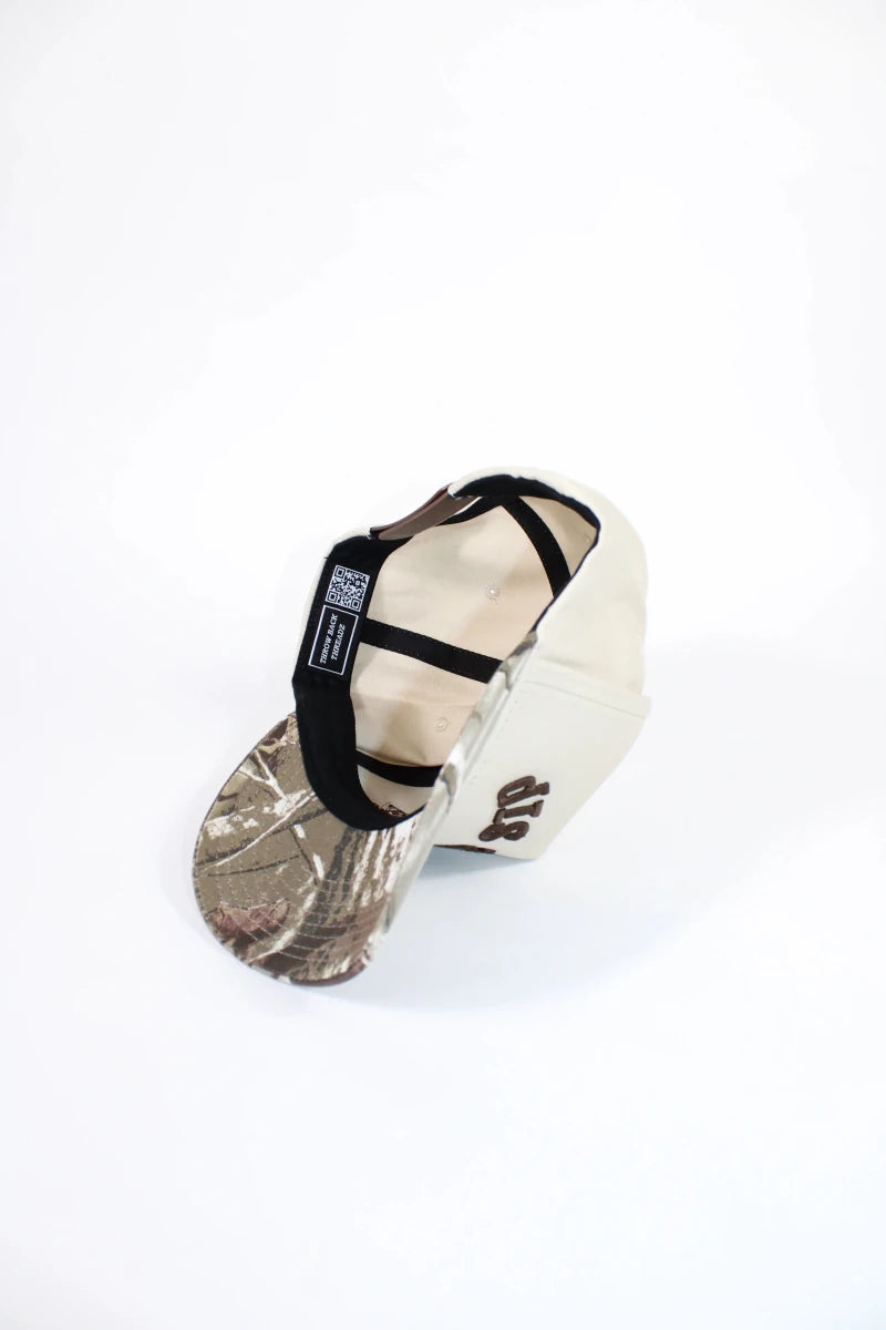 Ole Miss The Sip Cream & Camo Structured Hat - Game Day Apparel - Caps Adjustable