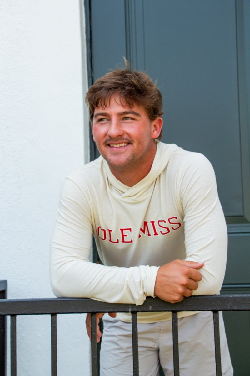Ole Miss Varsity Block Free Fly Men's Elevate Lightweight Hoodie - Game Day Apparel - Hoodies & Sweatshirts