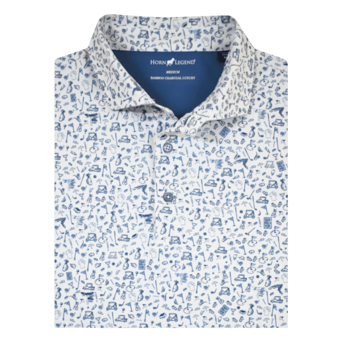 Oxford Horn Legend Golf Pattern Polo - Shop B - Unlimited - men resort