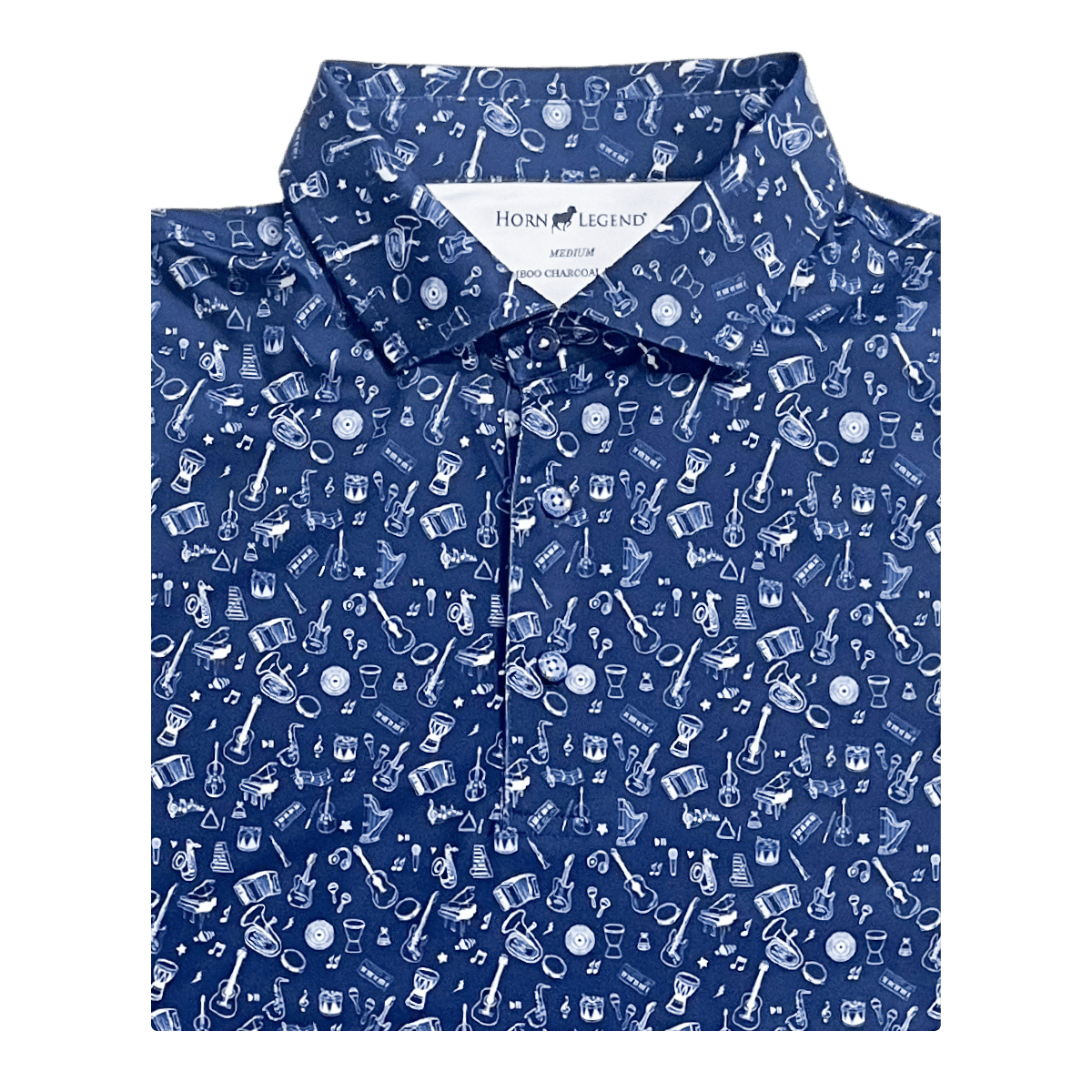 Oxford Horn Legend Pattern Polo - Shop B-Unlimited