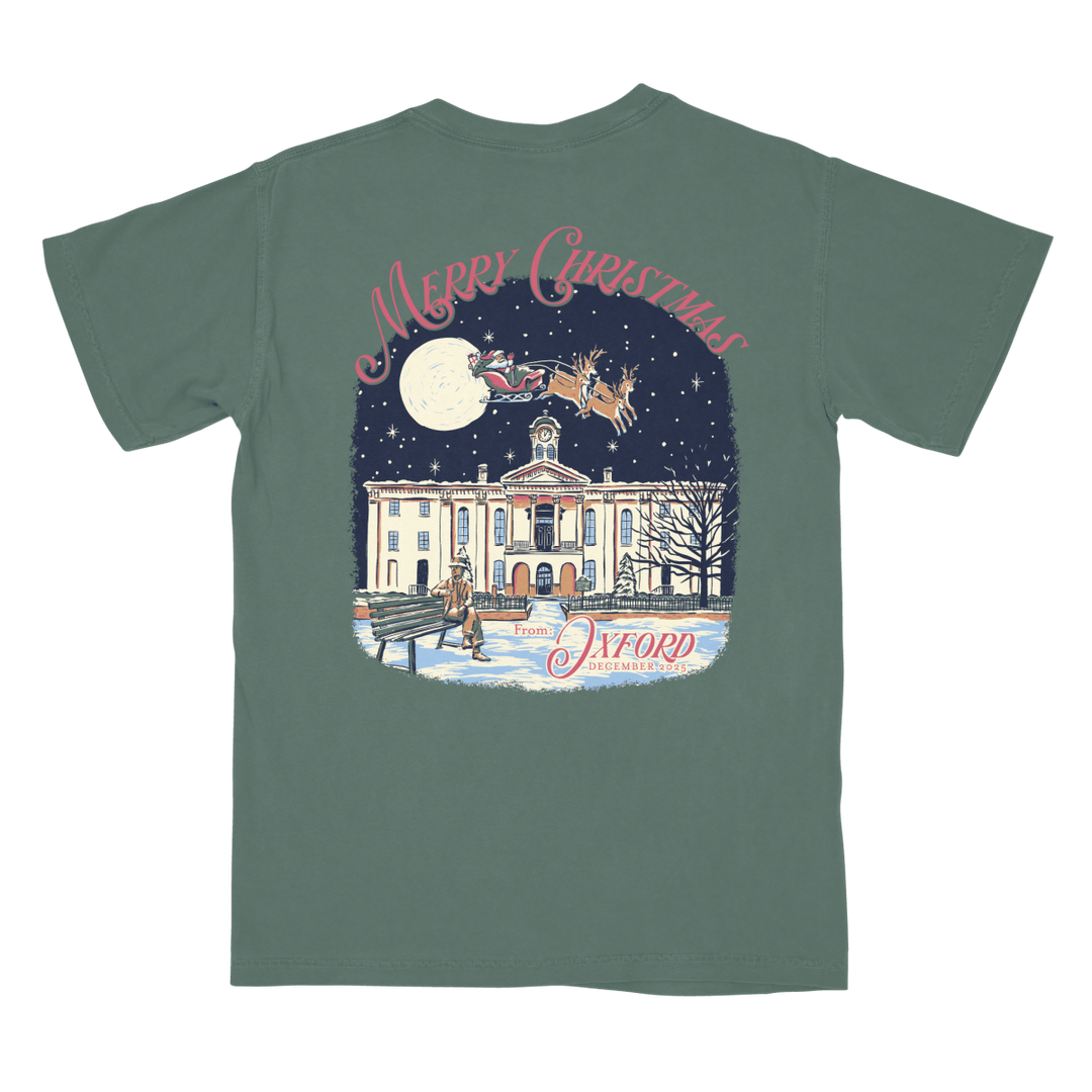 Oxford, Mississippi Christmas T-Shirt - Shop B - Unlimited - men tee