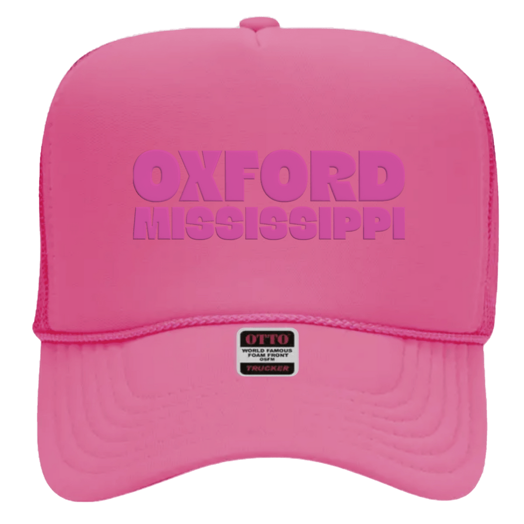 Oxford Monochrome Puff Ink Trucker Hat - Shop B - Unlimited - caps adjustable