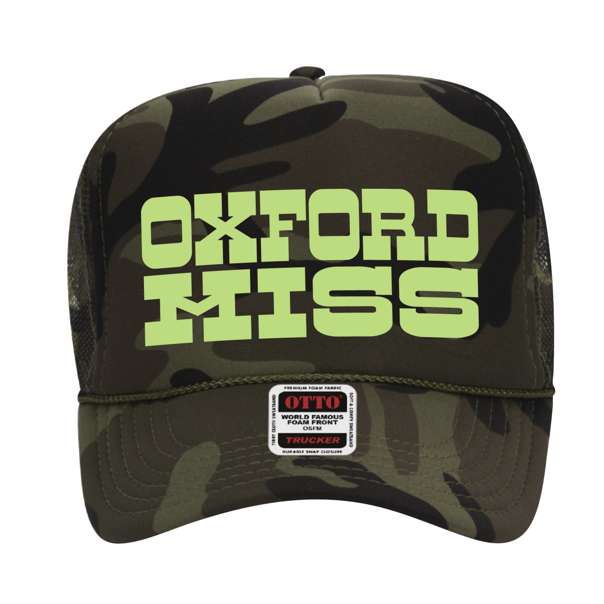 Oxford Retro Camo Trucker Hat - Shop B - Unlimited - caps adjustable