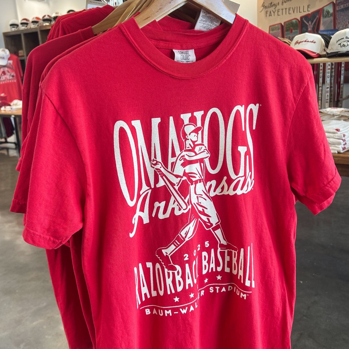 Razorbacks Vintage Swing Baseball T-Shirt - Shop B - Unlimited - 