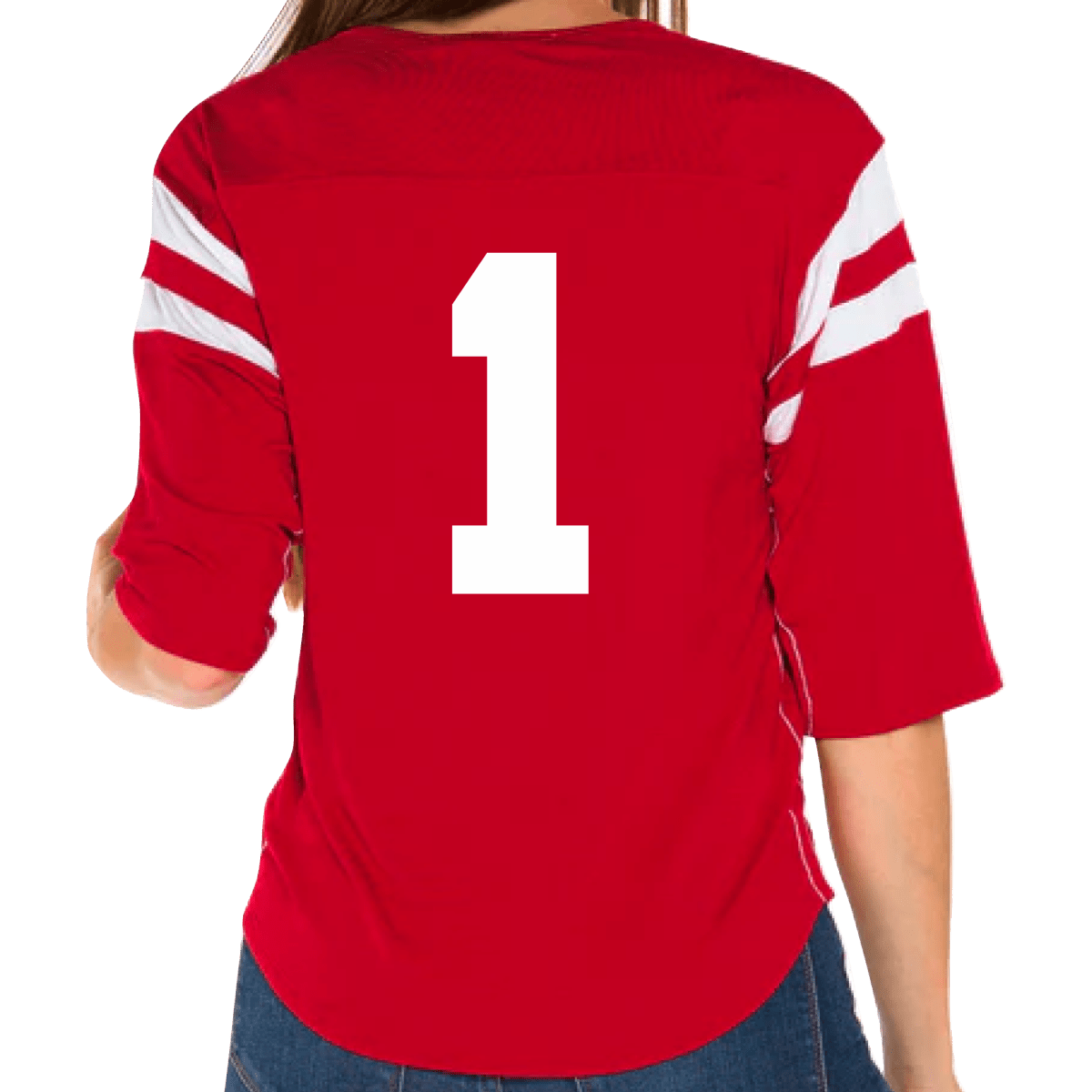 Red Ole Miss Football Jersey T-Shirt - Shop B - Unlimited - 