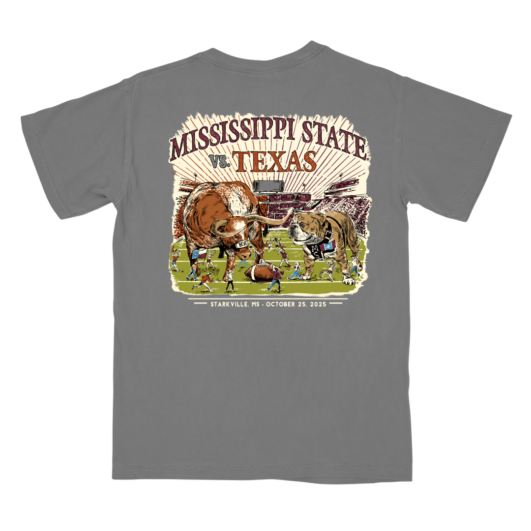 Texas vs. Mississippi State Game Day 2025 T-Shirt - Shop B - Unlimited - 