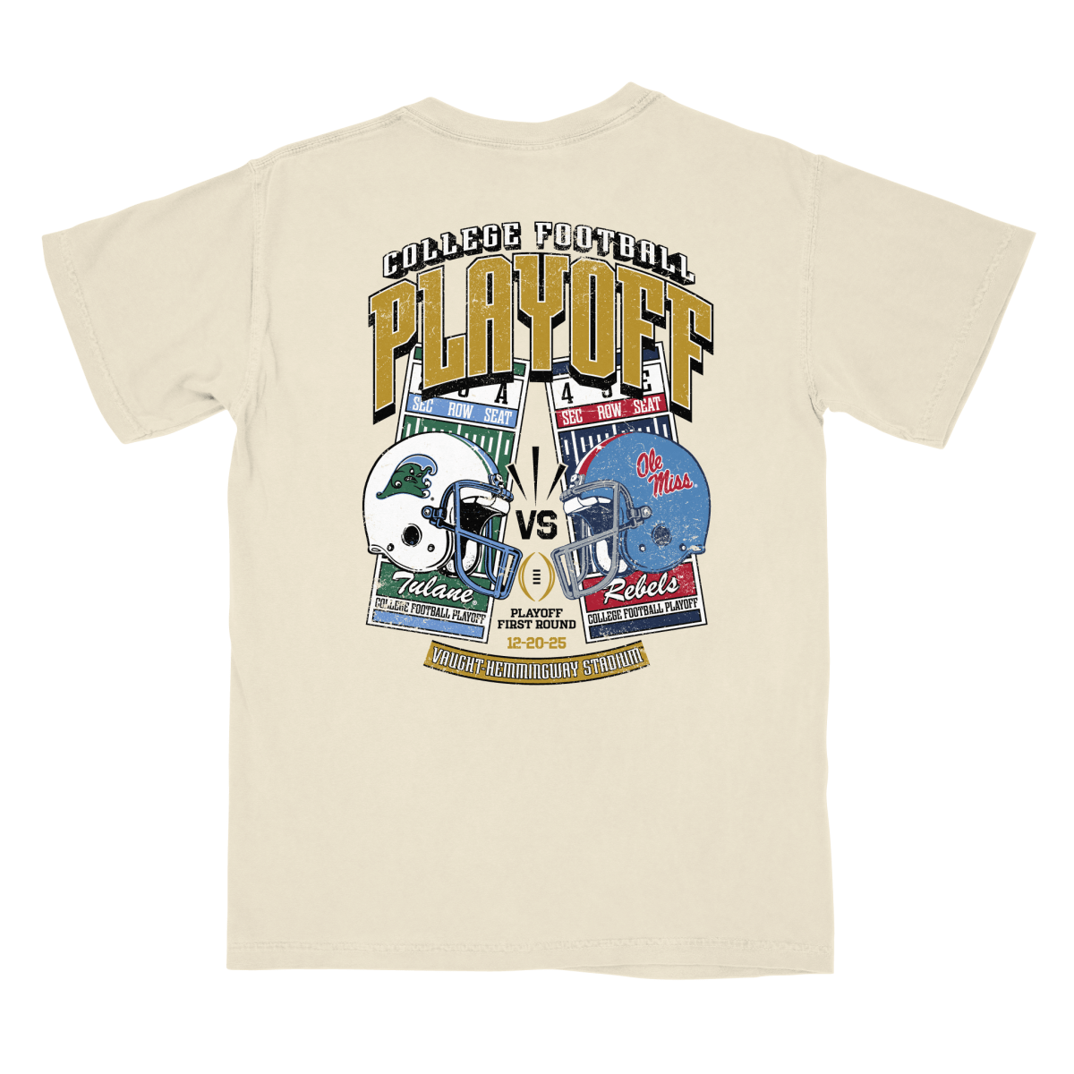 Tulane vs. Ole MIss College Football Playoff T-Shirt - Shop B - Unlimited - 