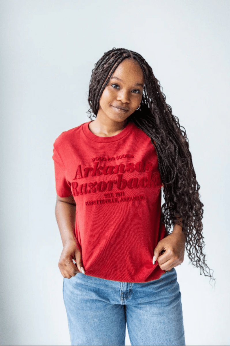 University of Arkansas Hanson Brush T-Shirt - Game Day Apparel - 